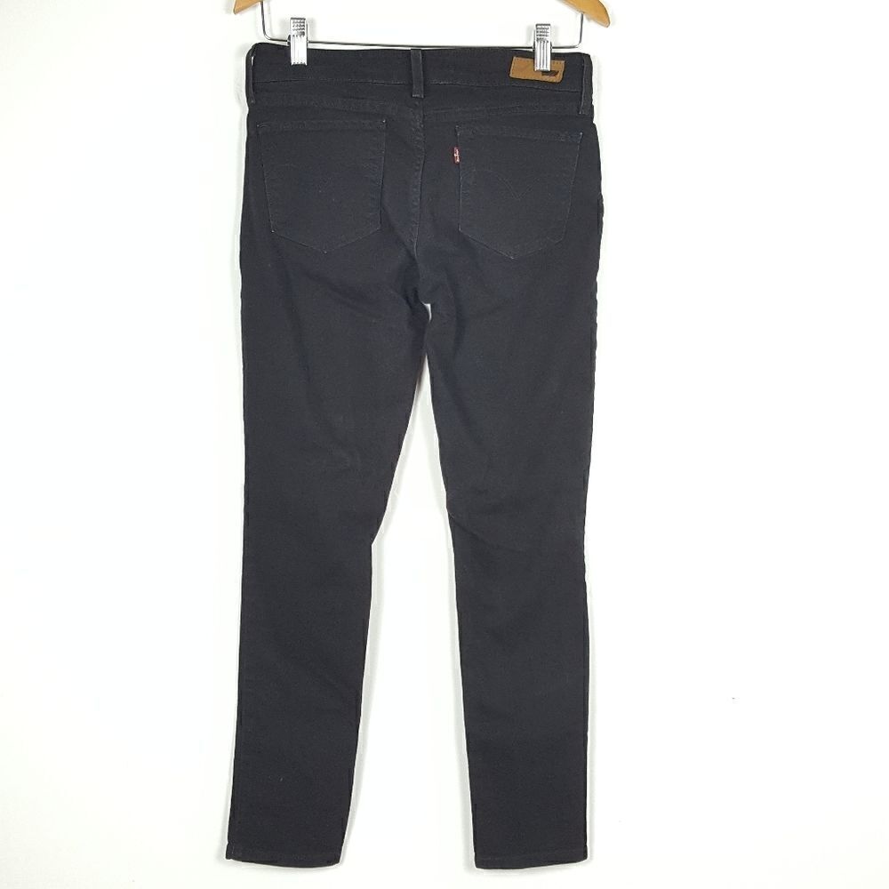 Levis Denim Curve Mid Rise Skinny 4/27 Black Jeans‎